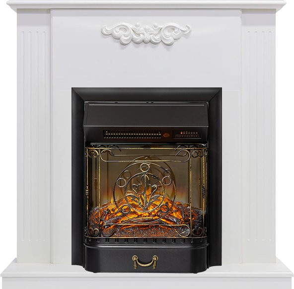 Каминокомплект Capri - Белое дерево делюкс с очагом Majestic FX M Black RC в Оренбурге
