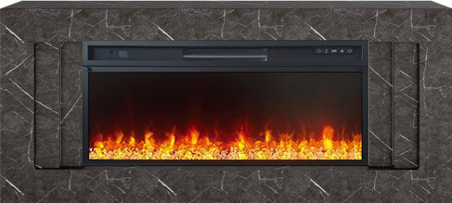 Каминокомплект Line 42 SFT Stone Touch - Серый мрамор с очагом Vision 42 LED в Оренбурге