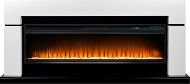 Каминокомплект Lindos 60 - Белый с черным с очагом Vision 60 LED в Оренбурге