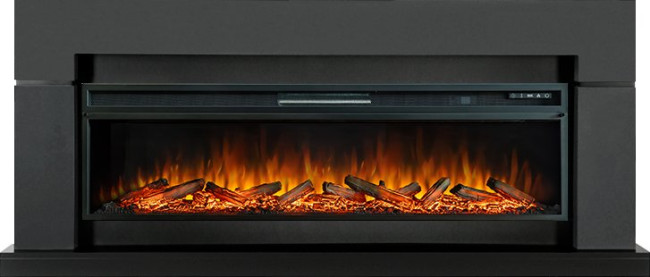 Каминокомплект Lindos Graphite Grey (линейный) с очагом Vision 60 LOG LED в Оренбурге