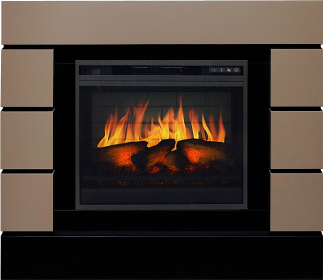 Каминокомплект Lindos - Beige Grey с очагом Vision 23 EF LED 3D FX в Оренбурге