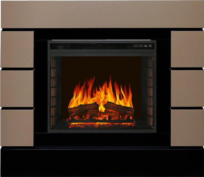 Каминокомплект Lindos - Beige Grey с очагом Vision 23 EF LED FX в Оренбурге