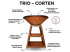 Уличный гриль Coeo TRIO 98 - CORTEN (Высота 100) в Оренбурге