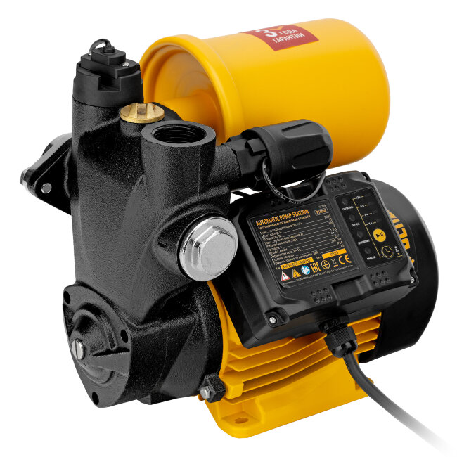 Насосная станция PS500C, 500 Вт, напор 35 м, 2200 л/ч, ресивер 2 л, блок управления Denzel в Оренбурге
