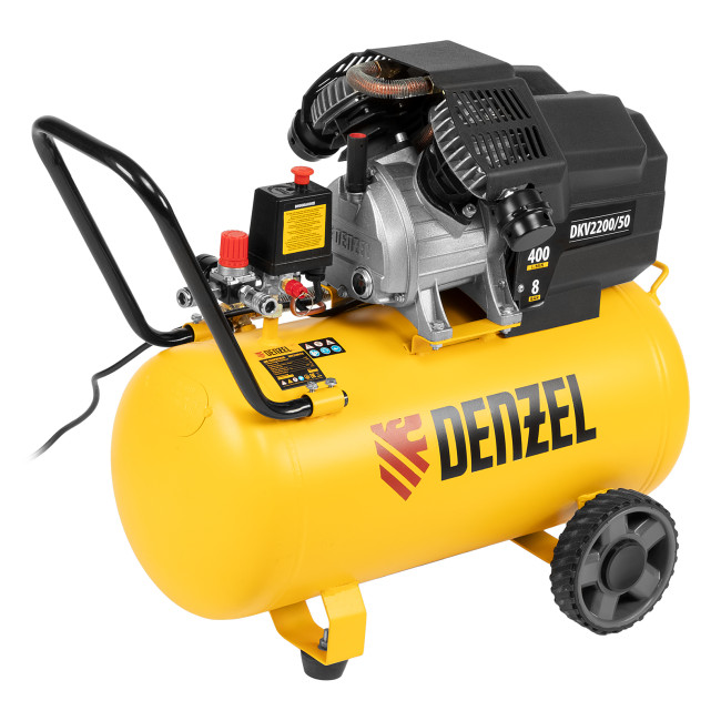 Компрессор воздушный DKV2200/50, Х-PRO 2.2 кВт, 400 л/мин, 50 л Denzel в Оренбурге