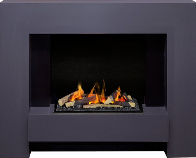 Каминокомплект Tokyo - Graphite Grey с очагом Cassette 600 LNH-INT (с дровами) в Оренбурге