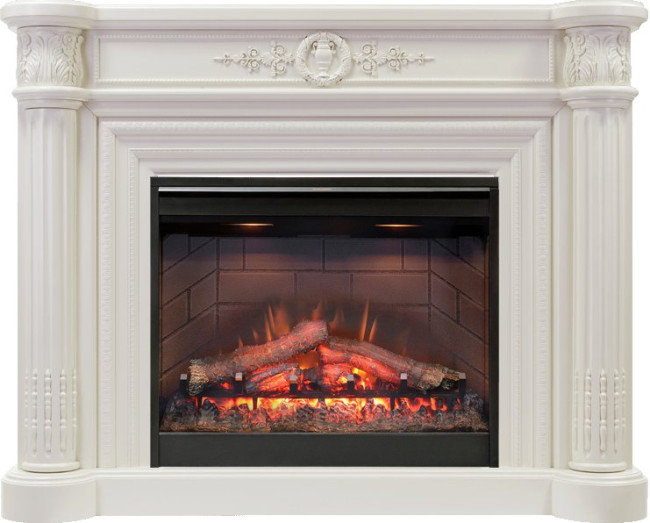 Каминокомплект Manor - Белый дуб с очагом Symphony 26'' DF2608-INT в Оренбурге