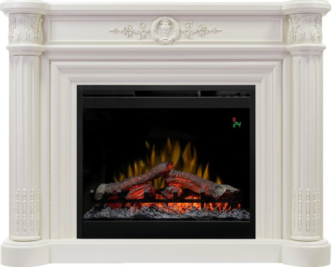 Каминокомплект Manor - Белый дуб с очагом Symphony 26'' DF2624L-INT в Оренбурге
