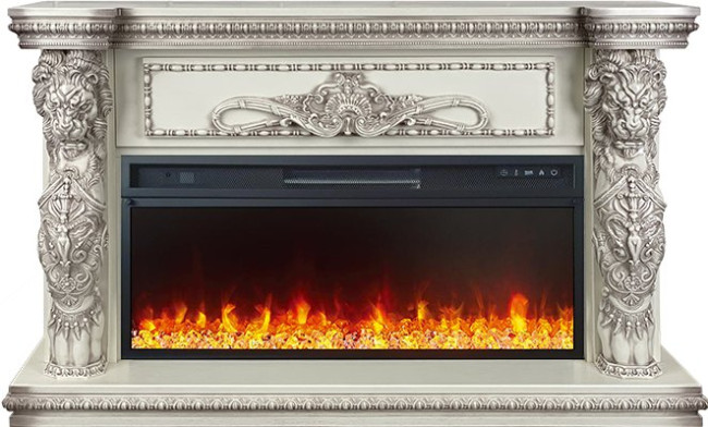 Каминокомплект Windsor 42 - Слоновая кость с темной патиной с очагом Vision 42 LED в Оренбурге
