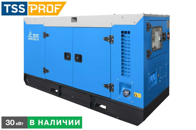Дизельный генератор ТСС АД-30С-Т400-1РКМ7 в шумозащитном кожухе в Оренбурге