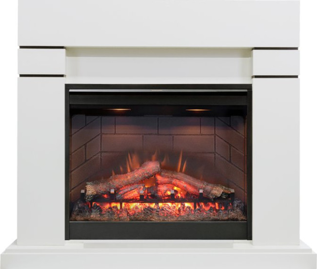 Каминокомплект Lindos - Алебастр (Высота 985мм) с очагом Symphony 26'' DF2608-INT в Оренбурге