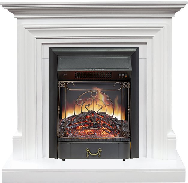 Каминокомплект Bradford - Белый с очагом Majestic FX Black в Оренбурге