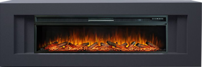 Каминокомплект Line 60 SFT (Разборный) - Серый графит с очагом Vision 60 LOG LED в Оренбурге