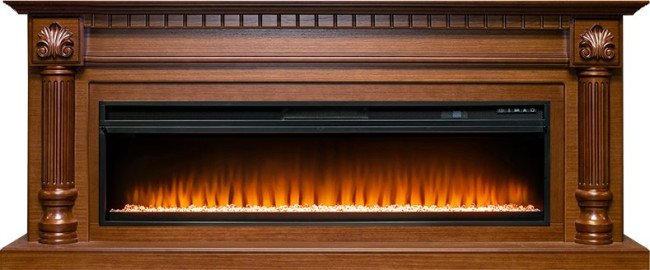 Каминокомплект Edinburg 60 - Орех с очагом Vision 60 LED в Оренбурге