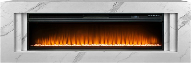 Каминокомплект Line 60 SFT White Marble (Разборный) - Белый мрамор с очагом Vision 60 LED в Оренбурге