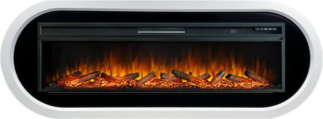 Каминокомплект Ellipse - Белый с черным с очагом Vision 60 LOG LED в Оренбурге