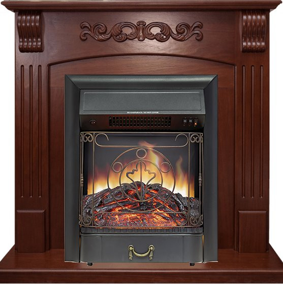 Каминокомплект Sorrento угловой - Орех с очагом Majestic FX Black в Оренбурге