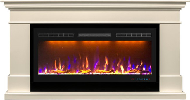Каминокомплект California  - Слоновая кость (Высота 860) с очагом Crystal 40 RF в Оренбурге