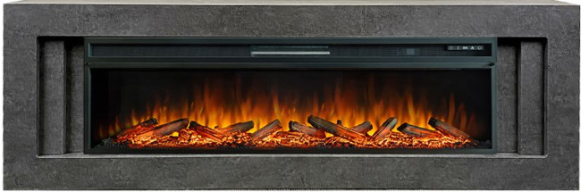 Каминокомплект Line 60 Dark Grey - Темный серый с очагом Vision 60 LOG LED в Оренбурге