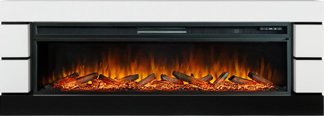 Каминокомплект Modern 60 SFT (Разборный) - Белый с черным с очагом Vision 60 LOG LED в Оренбурге