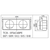 Toshiba Фланец воздушный стандартный (TCB-SF56C6BPE) в Оренбурге