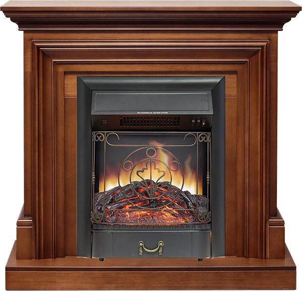 Каминокомплект Bradford - Орех с очагом Majestic FX Black в Оренбурге