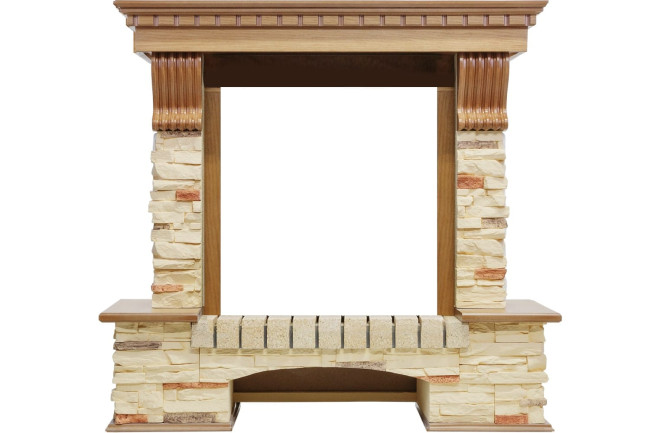 Портал Royal Flame Pierre Luxe - Дуб / Сланец в Оренбурге